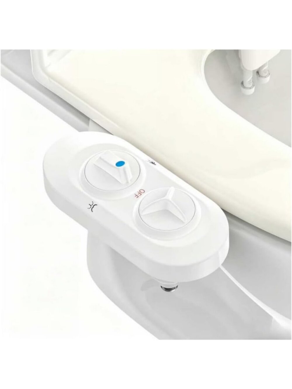 Ultra-Slim Non-Electric Bidet Attachment with Dual Nozzles & Adjustable Water